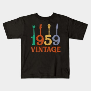 61th Birthday Gift Vintage 1959 Tee Guitar T-Shirt Kids T-Shirt